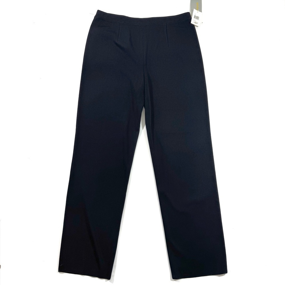 New Exclusively Misook Slim Pants Slacks Black